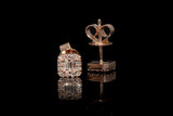 Square Plate Diamonds Earrings