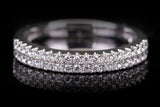 Two Row Diamond Wedding Band