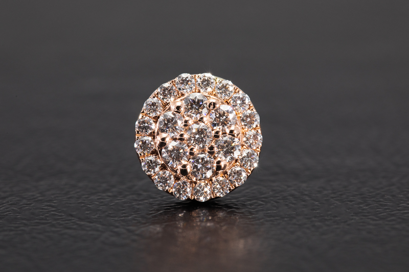 Circle Cluster Diamond Earrings
