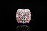 Cushion Cluster Diamond Earrings