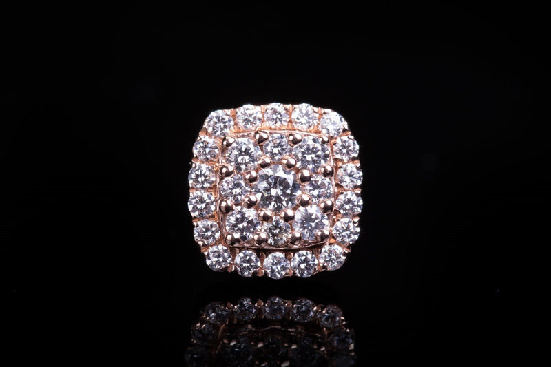 Cushion Cluster Diamond Earrings