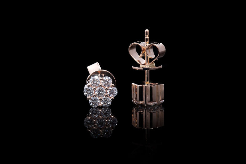 HoneyComb Diamond Earrings