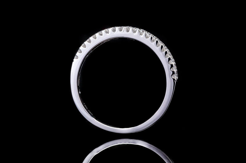 Two Row Diamond Wedding Band