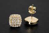 Cushion Cluster Diamond Earrings