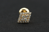 Parallelogram Cluster Diamonds Earrings