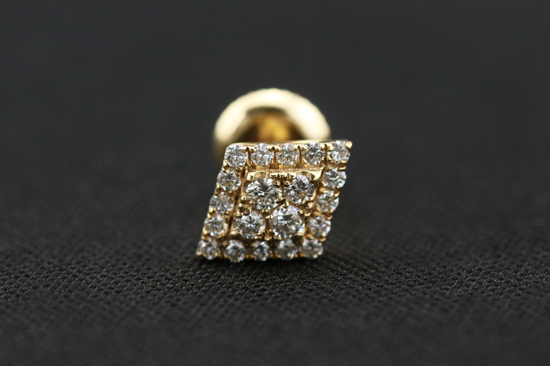 Parallelogram Cluster Diamonds Earrings