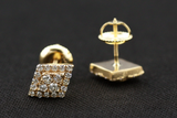 Parallelogram Cluster Diamonds Earrings