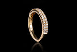 Two Row Diamond Wedding Band