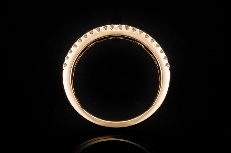 Two Row Diamond Wedding Band