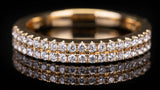 Two Row Diamond Wedding Band